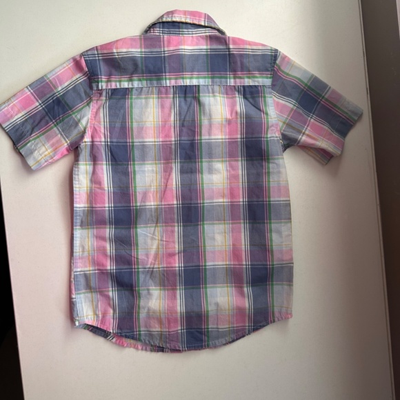 Wrangler Kid's Unisex Gingham Button Down Shirt Size S/CH 6/7 - Picture 3 of 6
